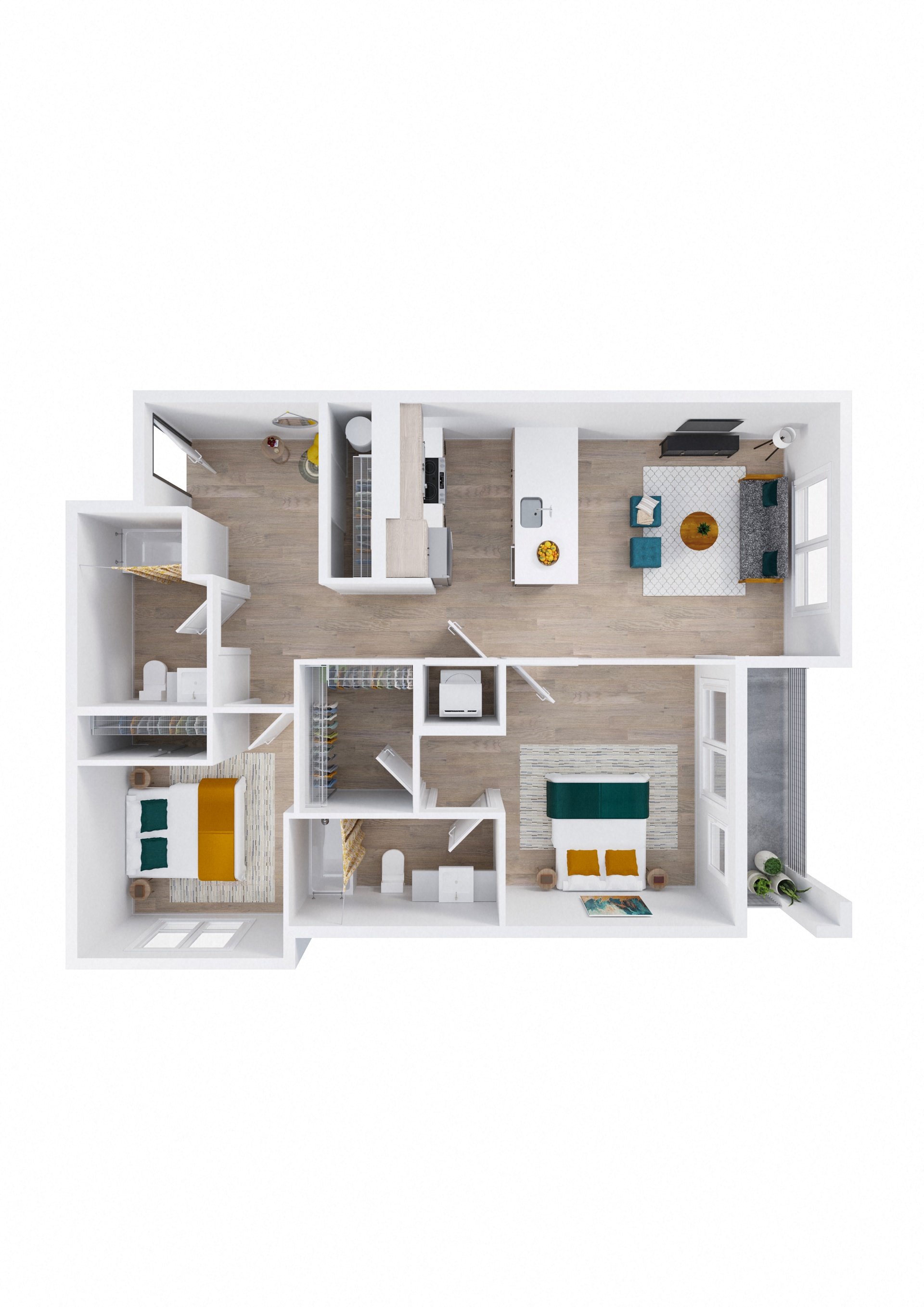 Zinnia Apartments in Shoreline, Washington C1 Floor Plan